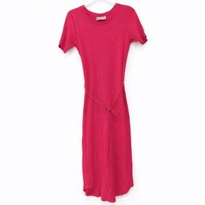 ANTHROPOLOGIE S PINK MIDI DRESS
